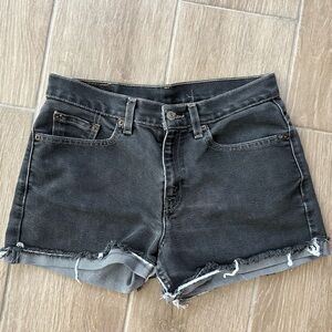 Levi’s Jean shorts 515 originally boot cut low rise jeans black 27 waist